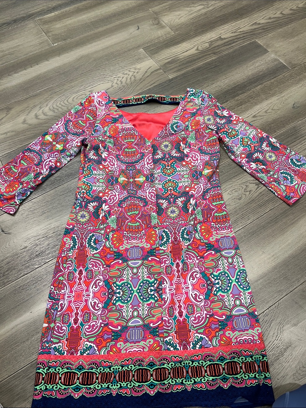 Laundry By Shelli Segal Pink Multi-Color Patterned Shift Dress - Picture 5 of 5